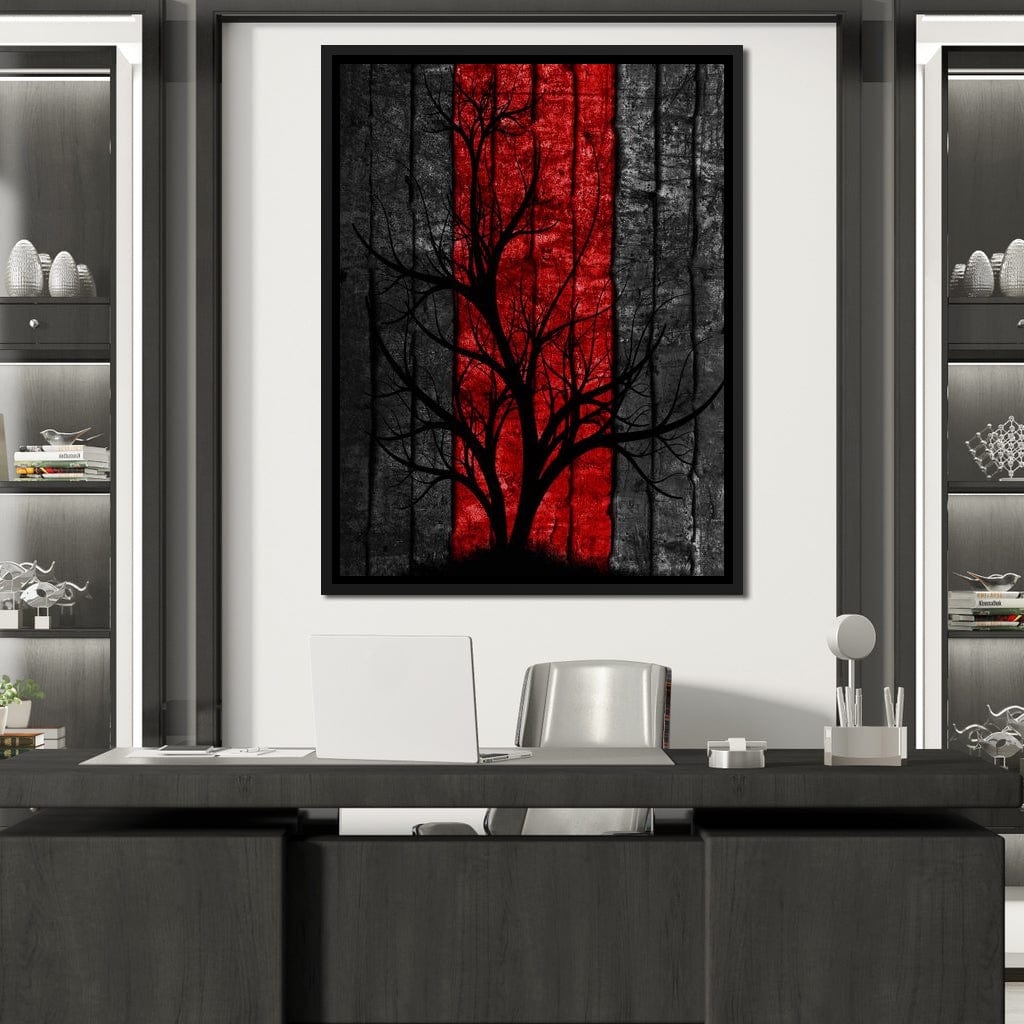 Silhouette Tree Canvas Wall Art