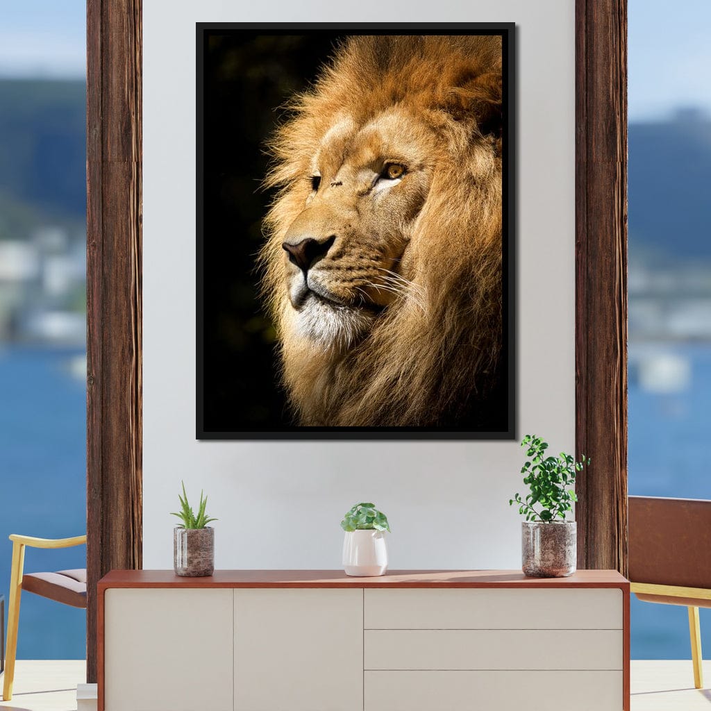 Lion View Canvas Wall Art