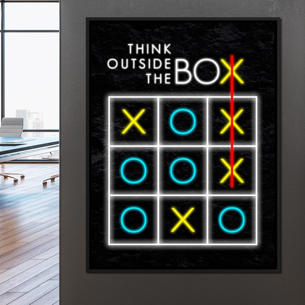 Think Outside The Box Canvas Wall Art