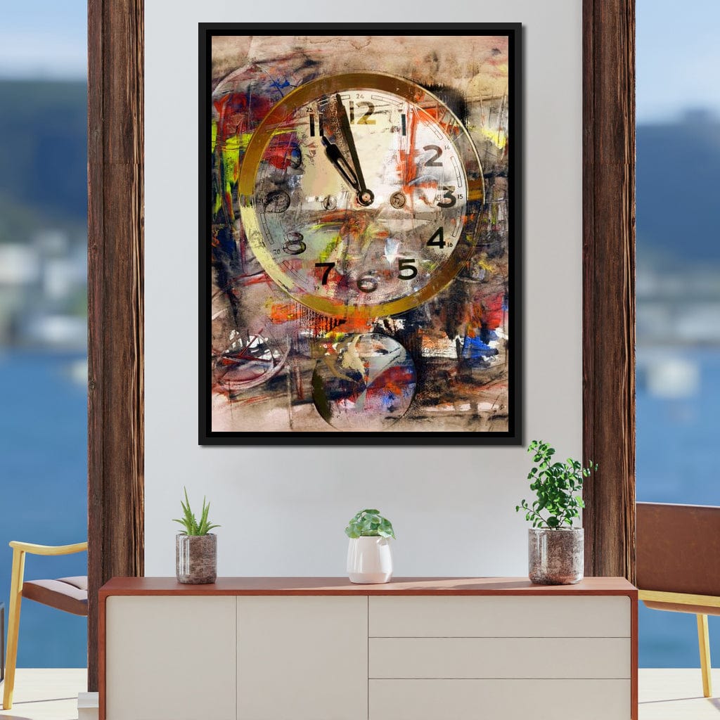 Art Clock Canvas Wall Art