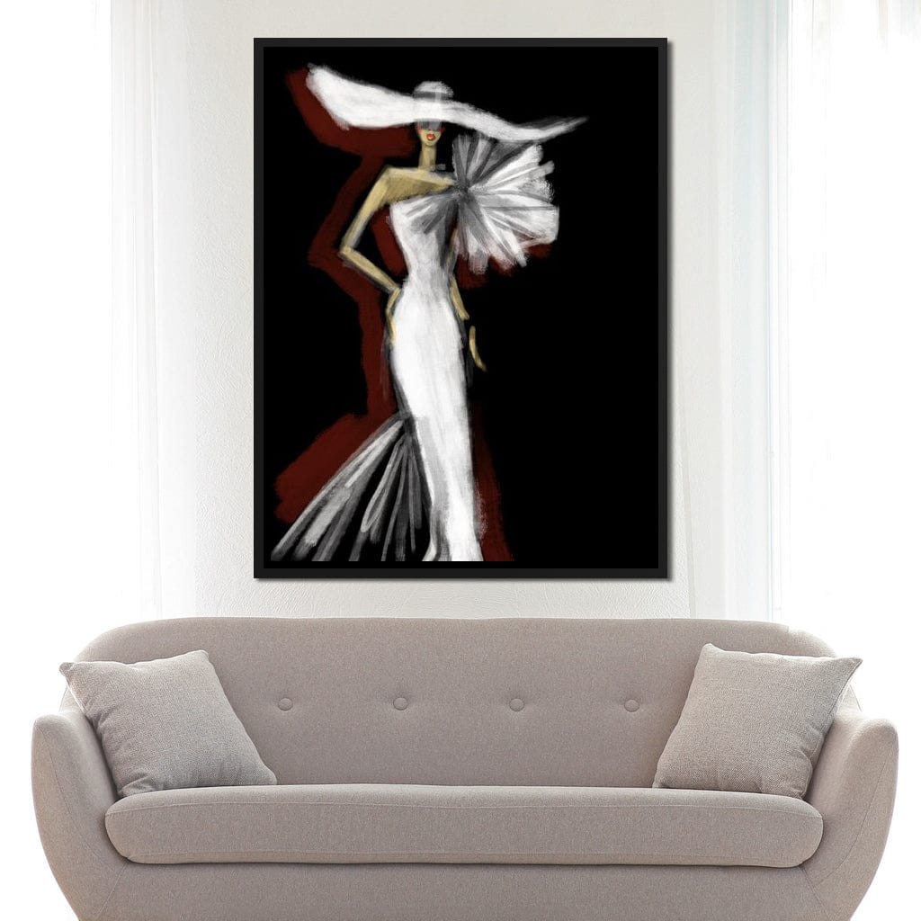 The White Dress Canvas Wall Art