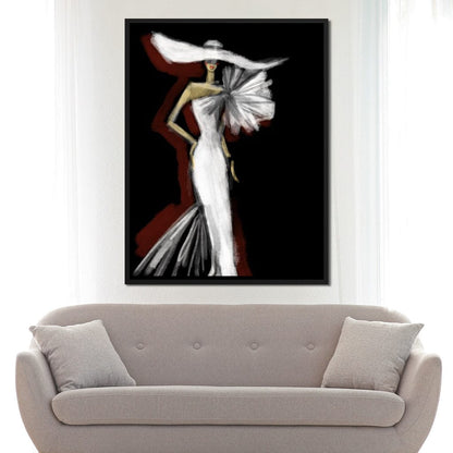 The White Dress Canvas Wall Art