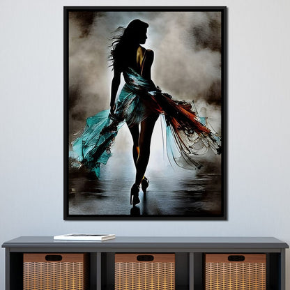 Female Portrait Paint Splash 040 Canvas Wall Art