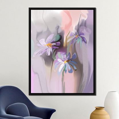 Purple Daisies Canvas Wall Art
