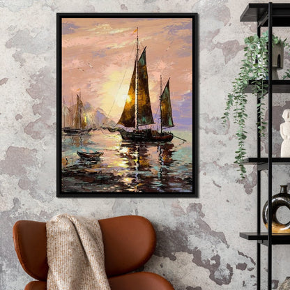 Spanish Sailing Boats Canvas Wall Art