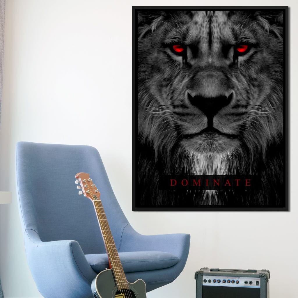 Dominate Lion Canvas Wall Art