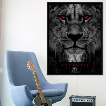 Dominate Lion Canvas Wall Art