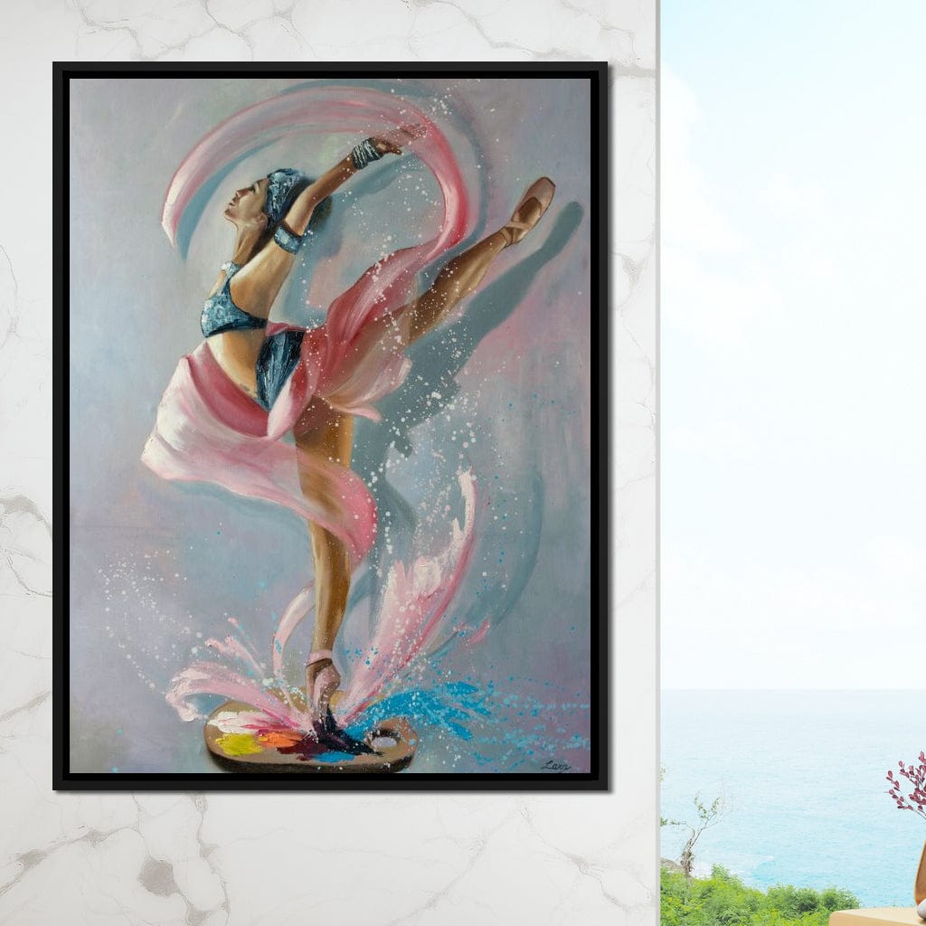 Ballet Dancer Artist Palette Canvas Wall Art