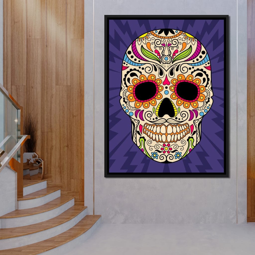 Mexican Skull Canvas Wall Art
