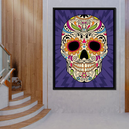Mexican Skull Canvas Wall Art