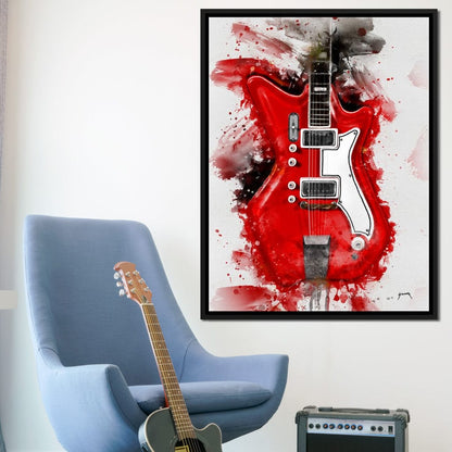 Jack White's Guitar Canvas Wall Art