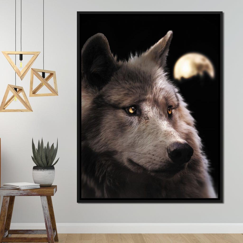 Wolf Moon Canvas Wall Art