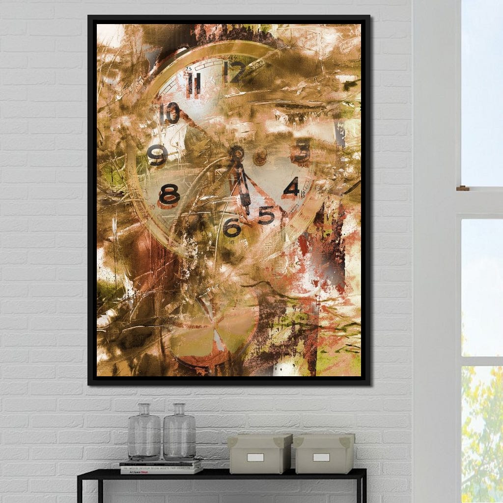 Psychedelic Clock Canvas Wall Art