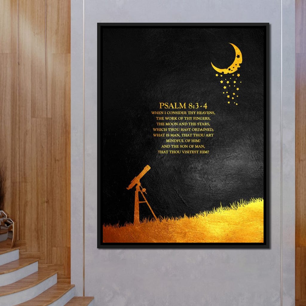 Psalm 8:1-4 Canvas Wall Art