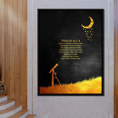 Psalm 8:1-4 Canvas Wall Art