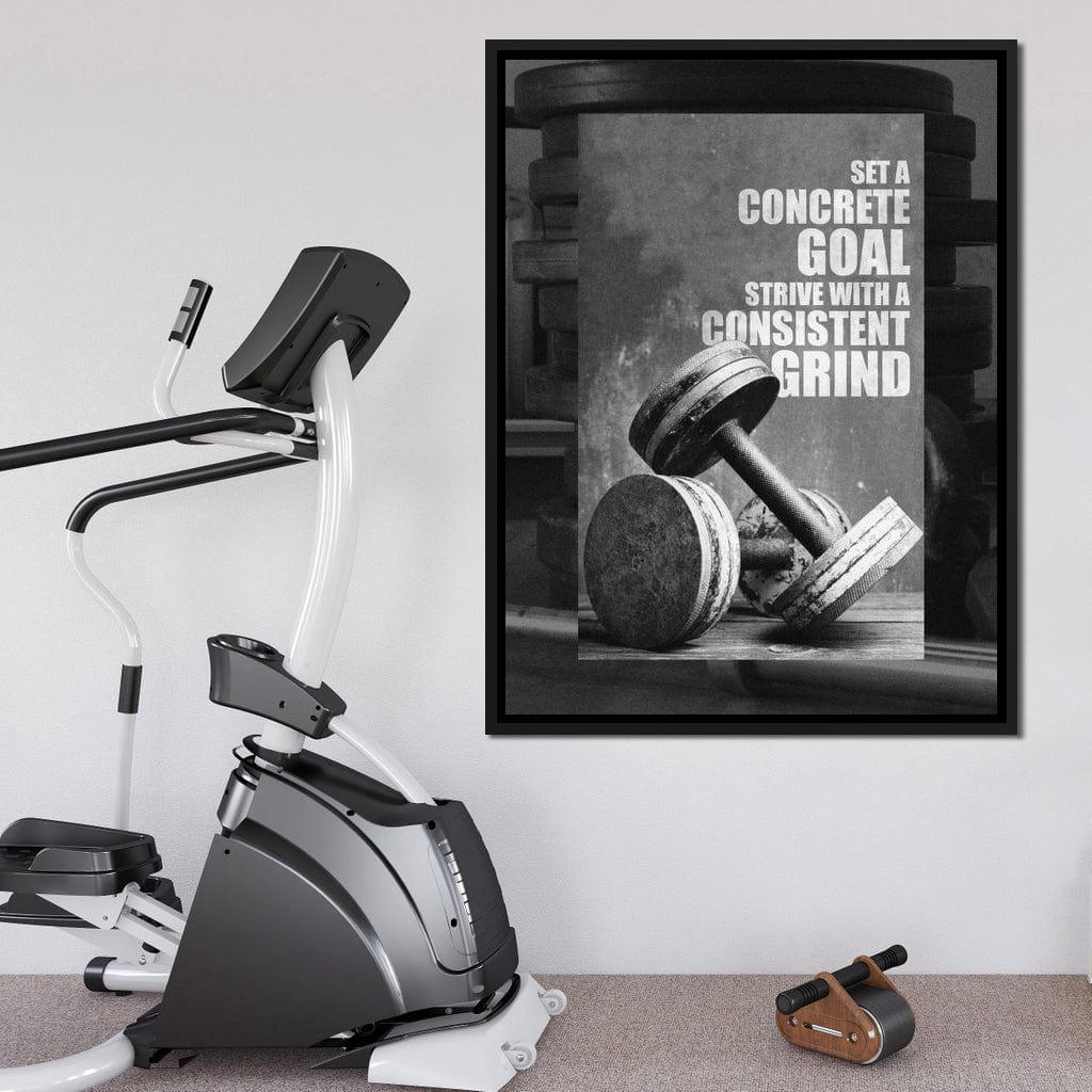 Concrete Goal Consistent Grind Canvas Wall Art