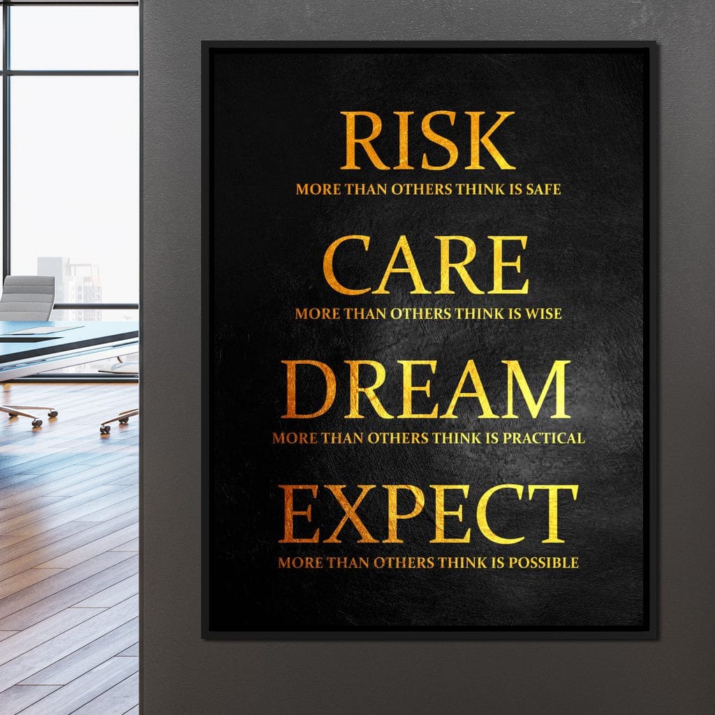Risk More Canvas Wall Art