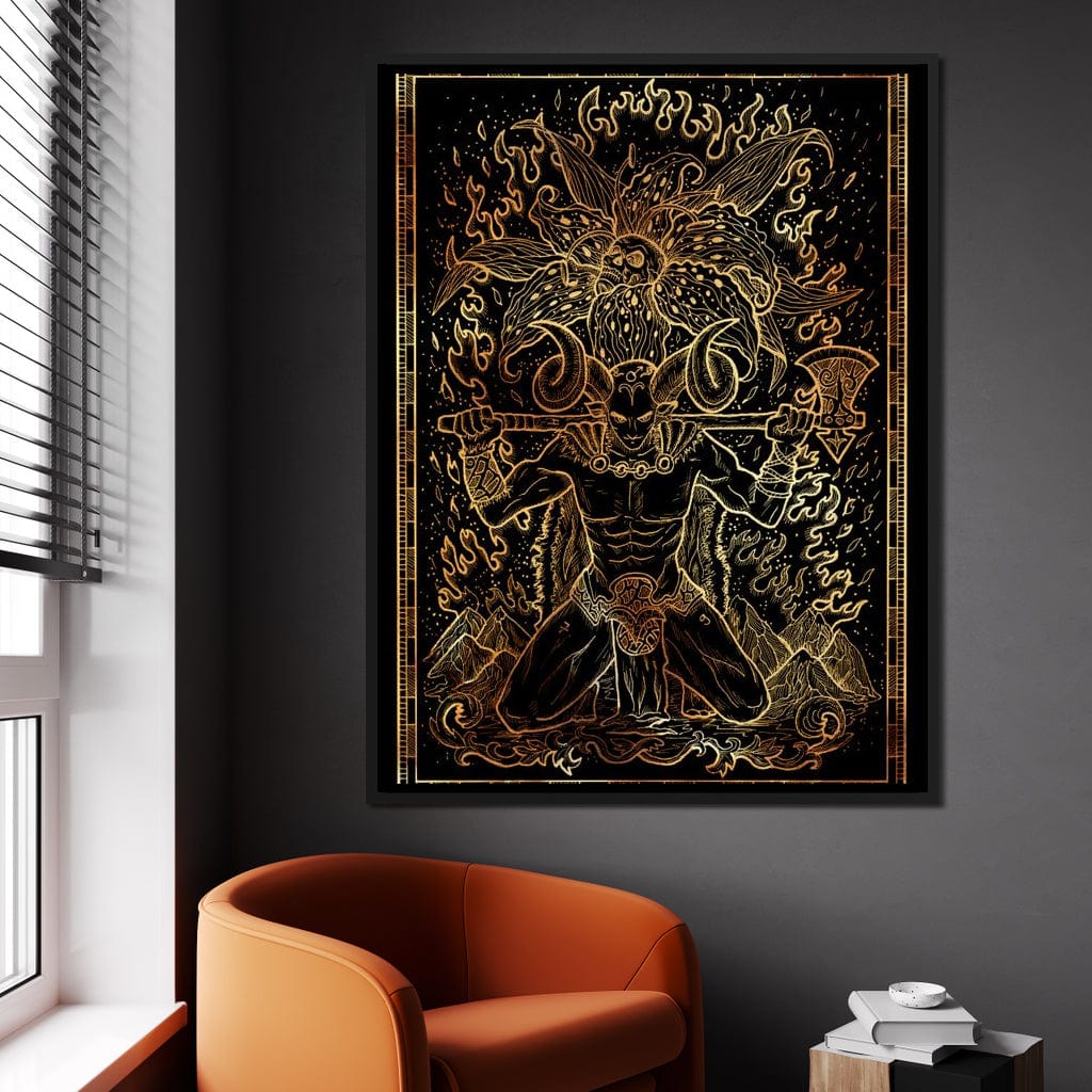 Zodiac sign Aries Canvas Wall Art