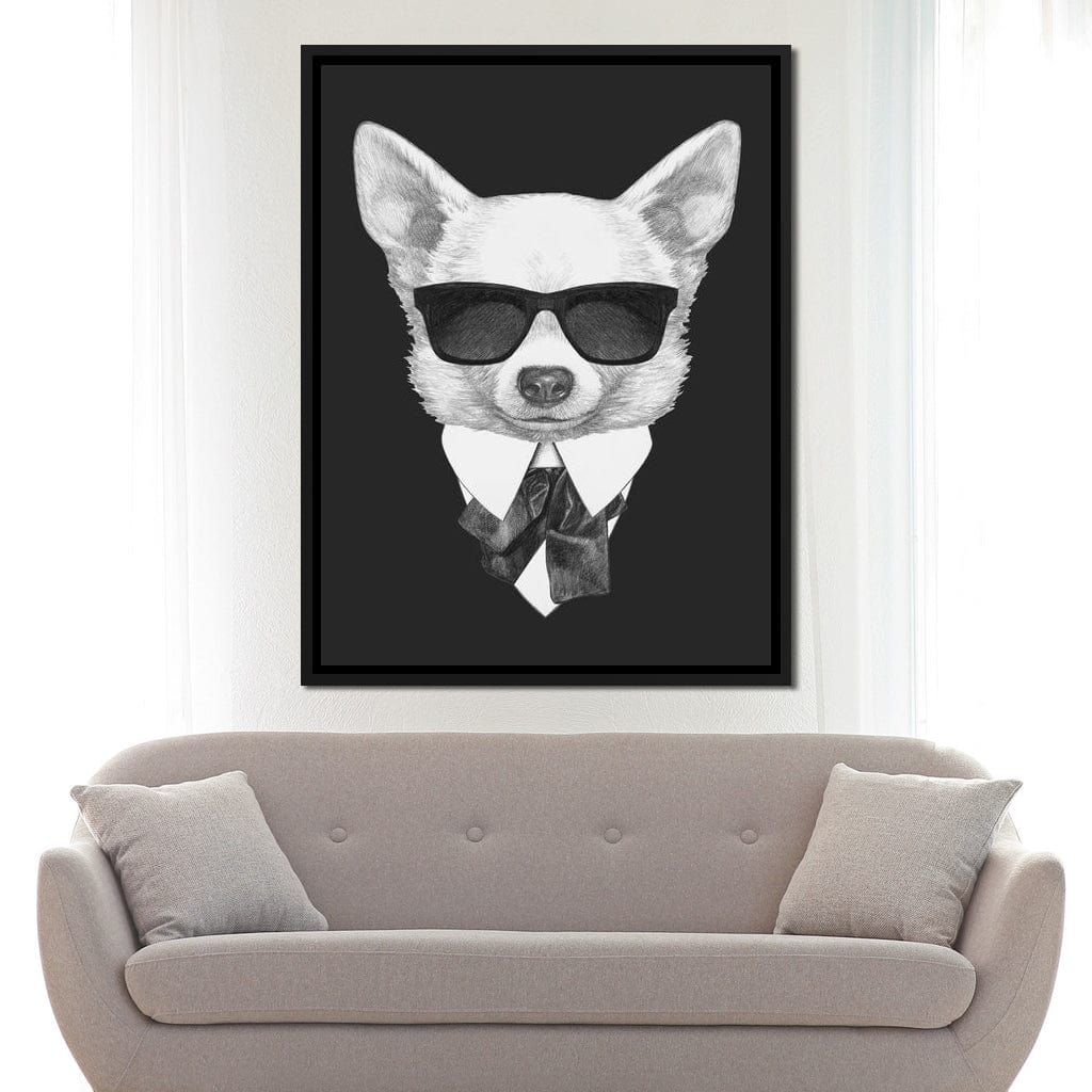 Dressed Up Chihuahua Canvas Wall Art