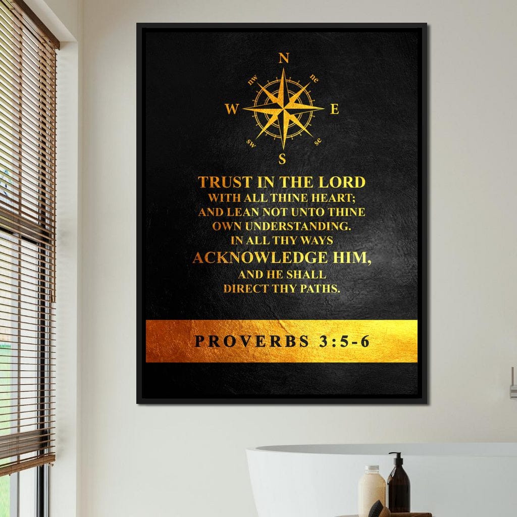 Proverbs 3:5-6 Canvas Wall Art