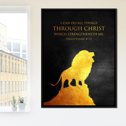 Philippians 4:13 Canvas Wall Art