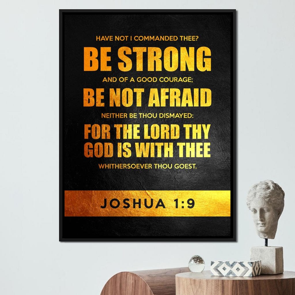 Joshua 1:9 Canvas Wall Art