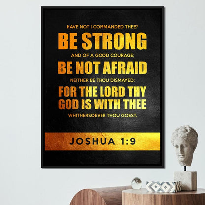 Joshua 1:9 Canvas Wall Art