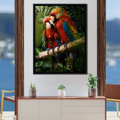 Beautiful Parrots Canvas Wall Art