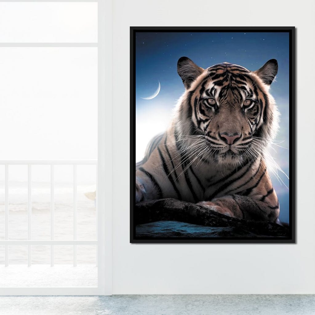 Tiger Moon Canvas Wall Art
