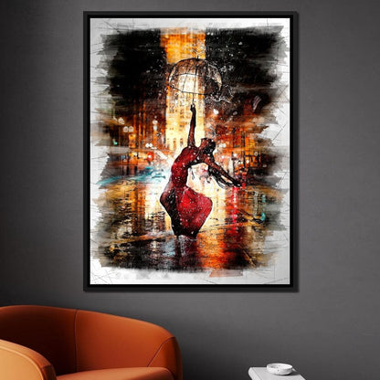 Rainy Night Dance Canvas Wall Art