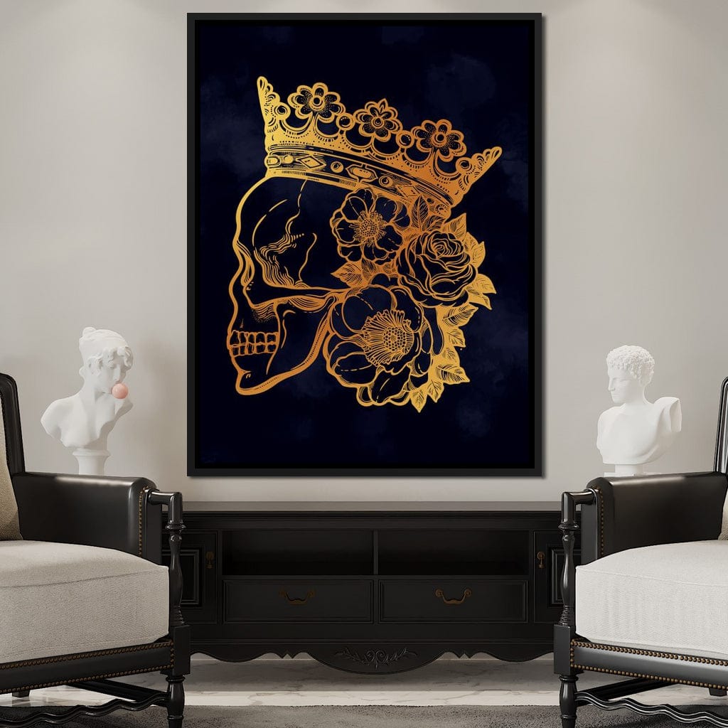 Skull Crown Canvas Wall Art