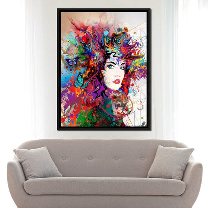 Psychedelic Portrait Canvas Wall Art