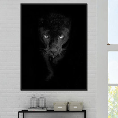 Black and White Panther Canvas Wall Art