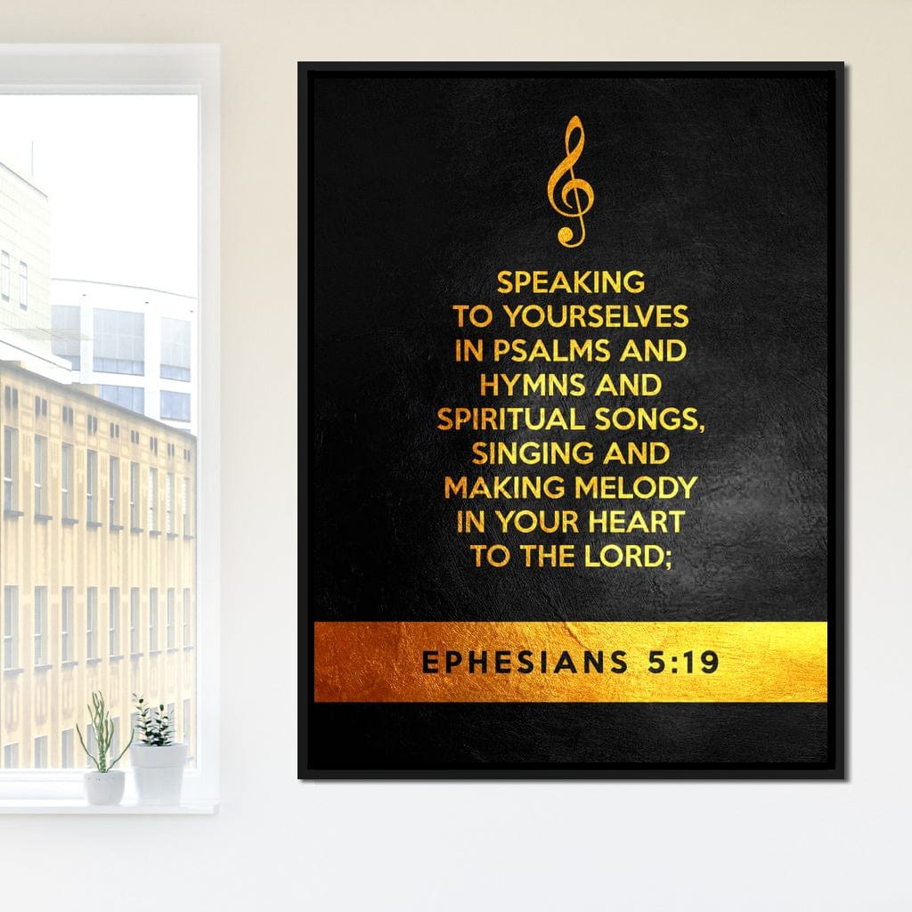 Ephesians 5:19 Canvas Wall Art