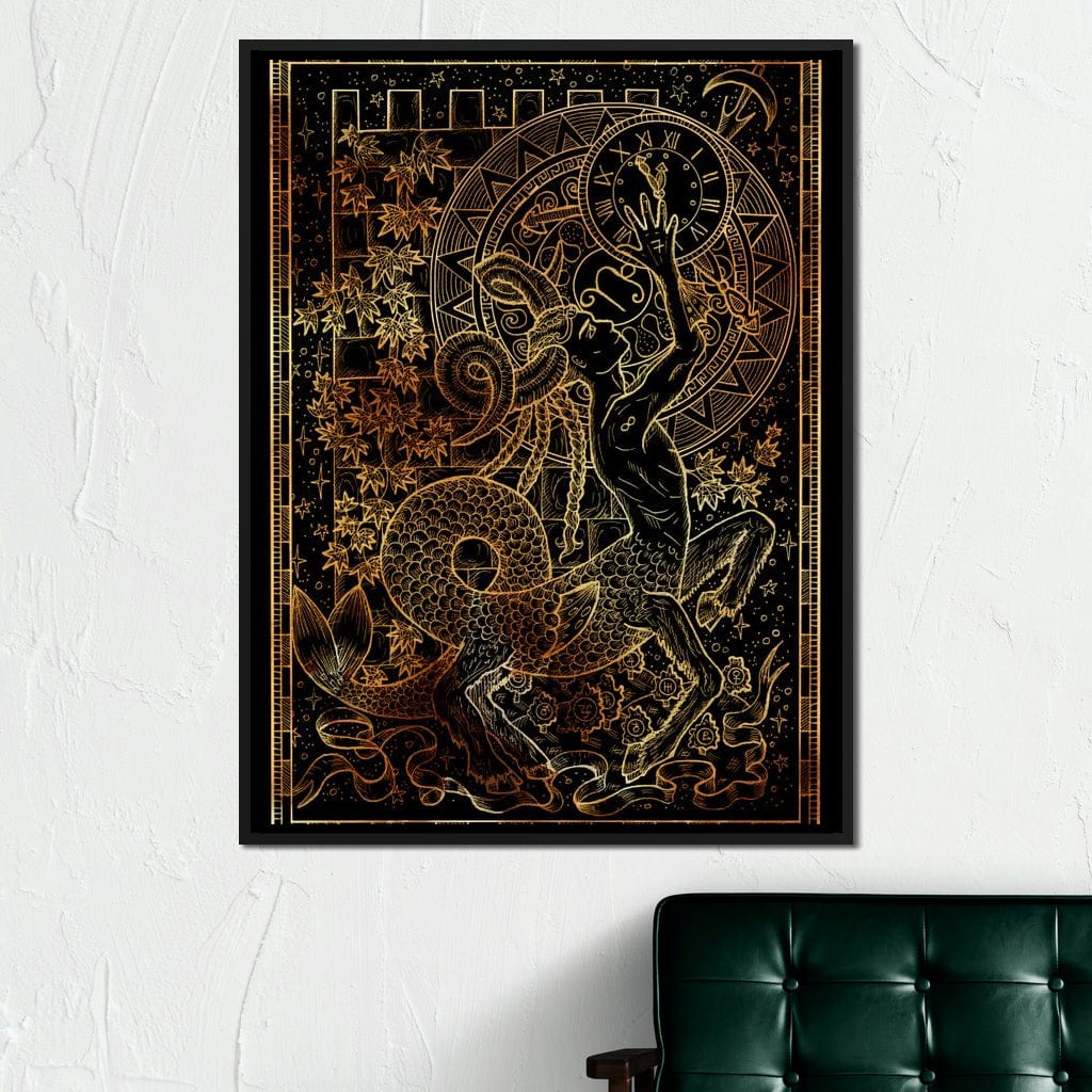 Zodiac sign Capricorn Canvas Wall Art