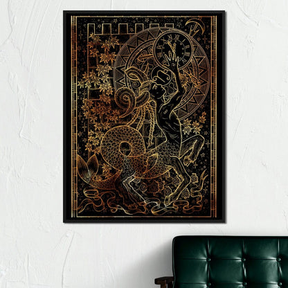 Zodiac sign Capricorn Canvas Wall Art