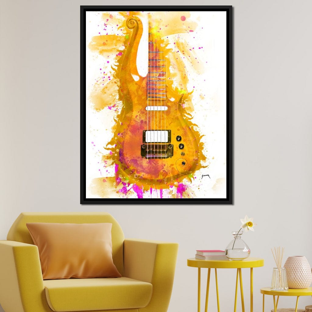 Prince's Guitar Canvas Wall Art