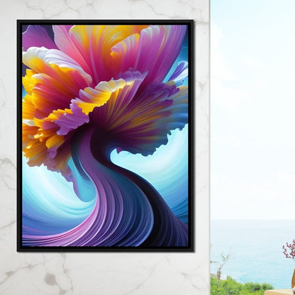 Flower Splash Art Canvas Wall Art