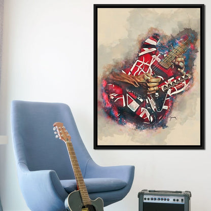 Eddie Van Halen's Electric Guitar Canvas Wall Art