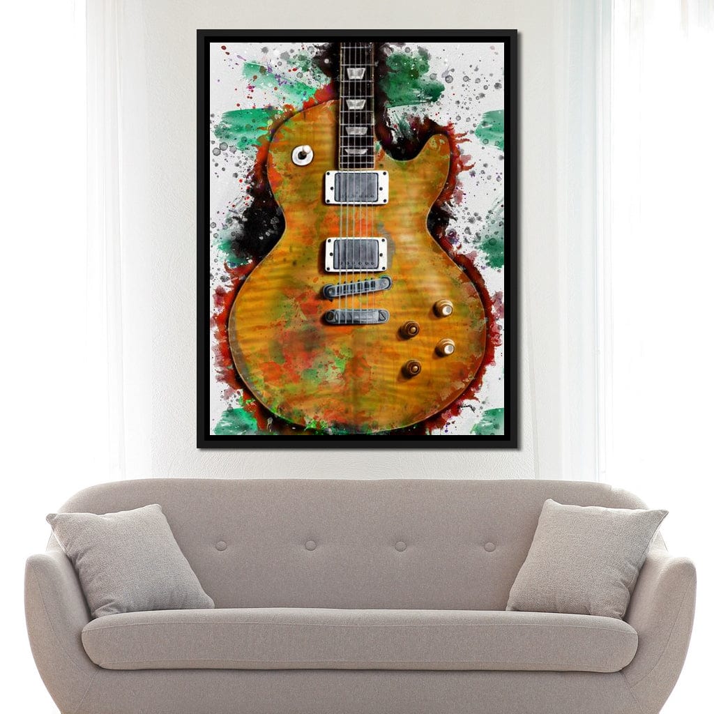 Gary Moore's & Peter Green's Guitar Canvas Wall Art