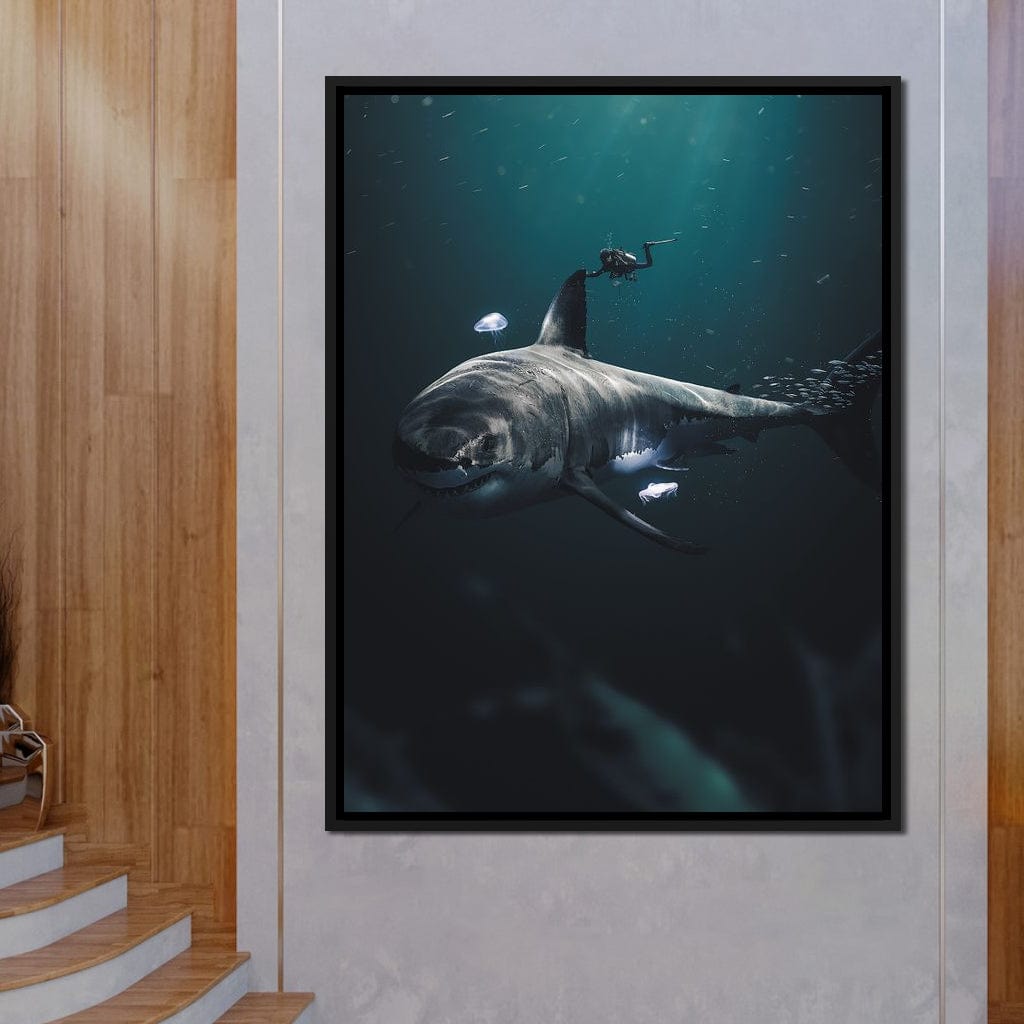 Megalodon Canvas Wall Art