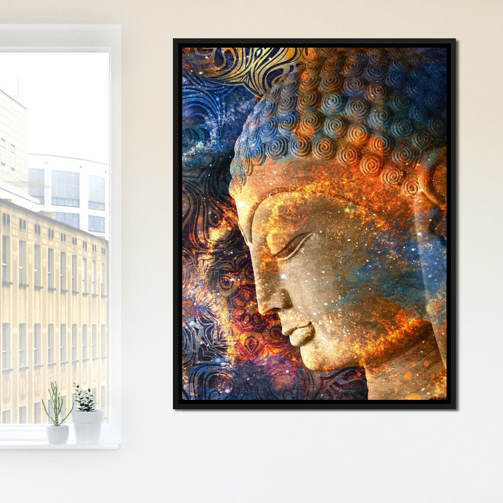 Buddha's Profile Canvas Wall Art