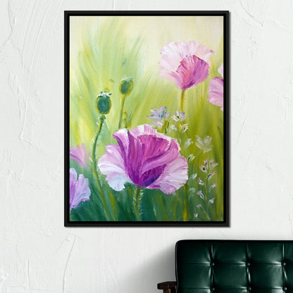 Purple Poppies Canvas Wall Art