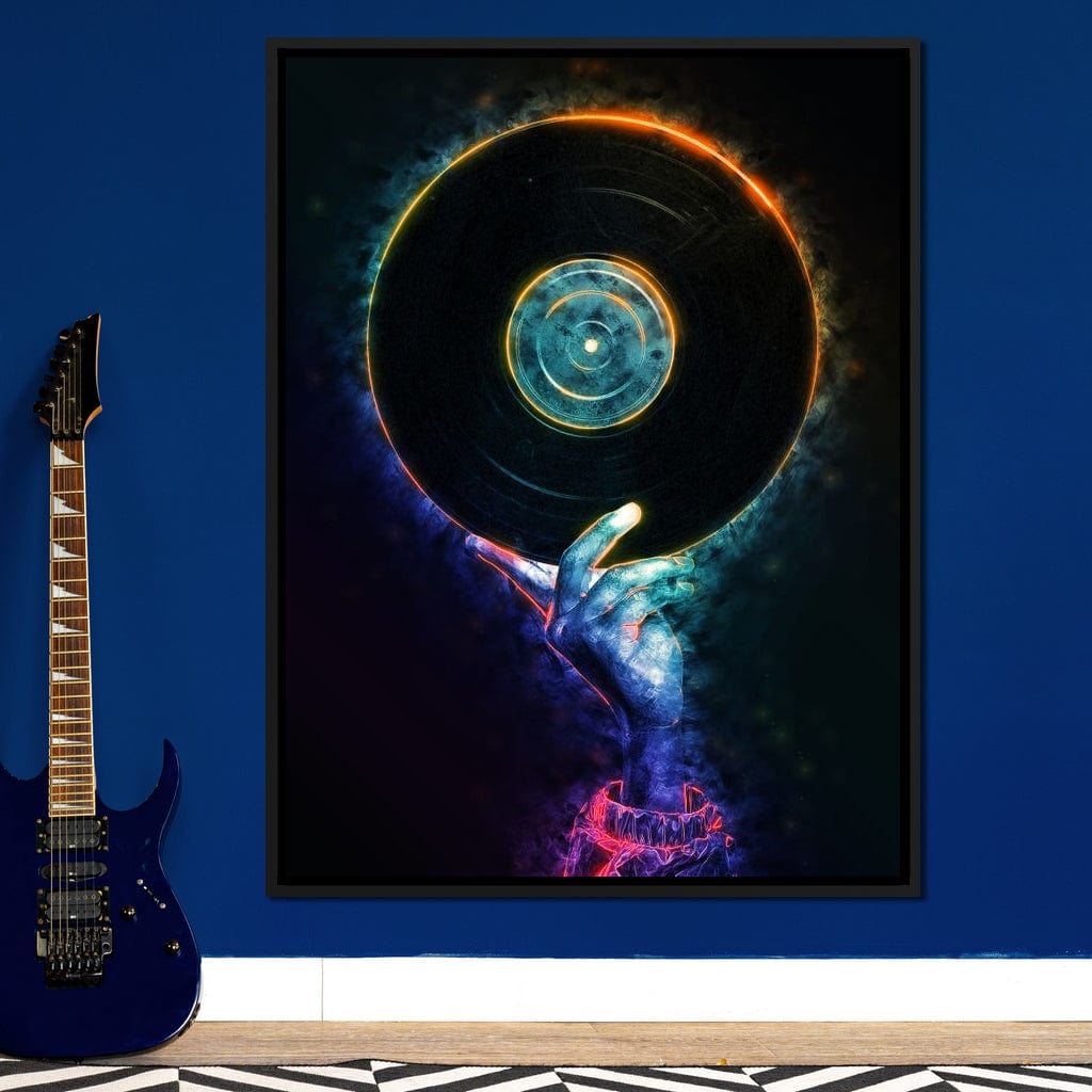 Neon Vinyl Canvas Wall Art