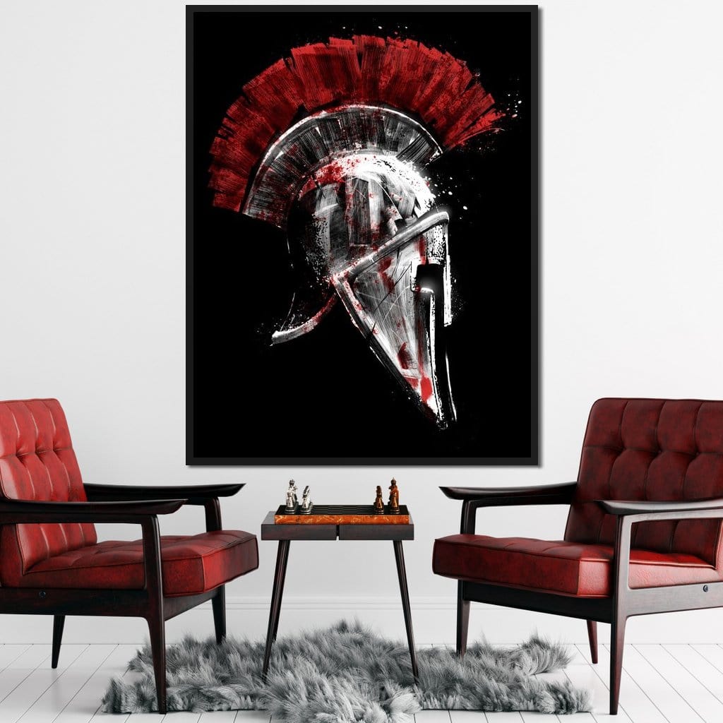 Greek Warrior Helmet Canvas Wall Art