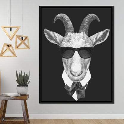 Dressed Up Goat Canvas Wall Art