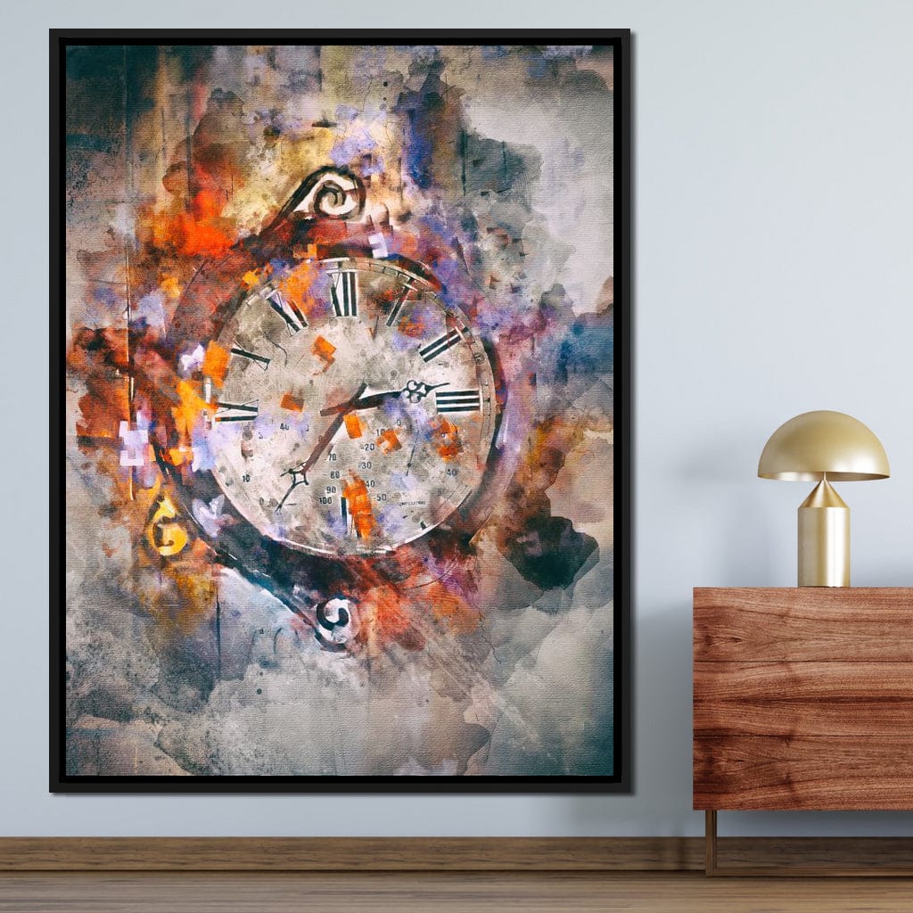 Time Clock Canvas Wall Art