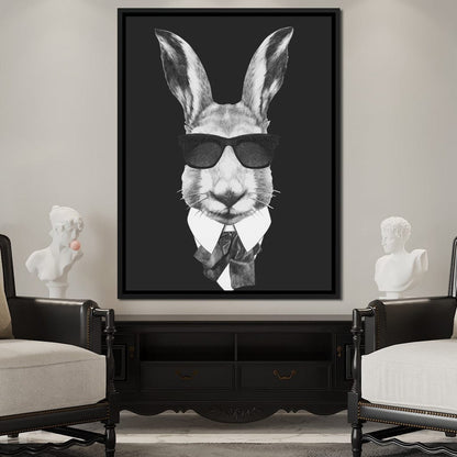 Dressed Up Rabbit Canvas Wall Art