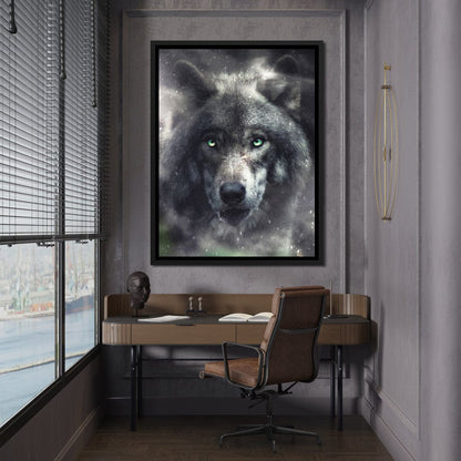 Midnight Wolf Canvas Wall Art
