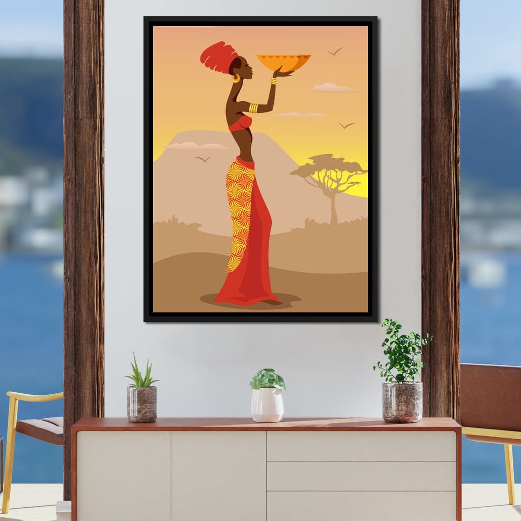 African Offering Canvas Wall Art
